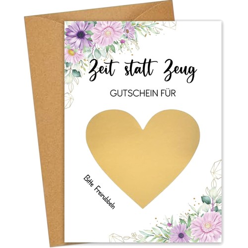 Gutschein rubbelkarte zeit - gutschein,
