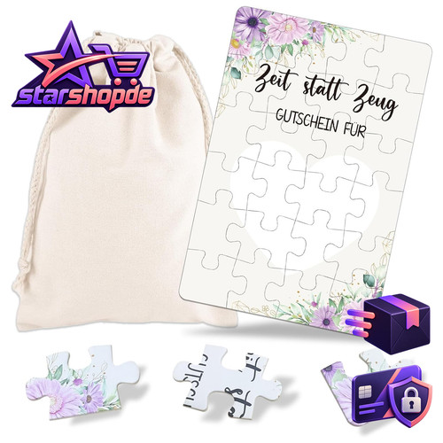 Gutschein puzzle teilig mit - gutschein, 24-teilig