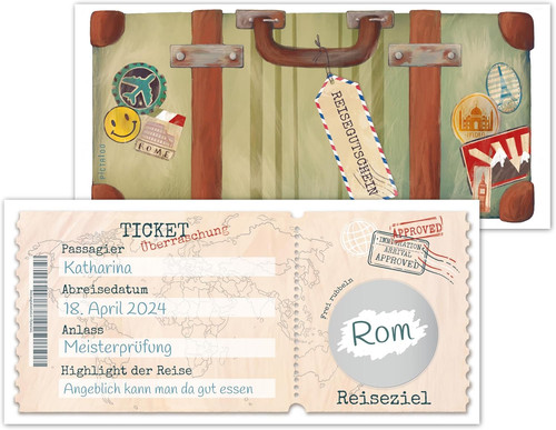 Reisegutschein karte - reisegutschein,