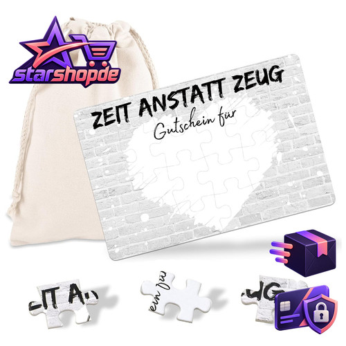 Gutschein puzzle zeit anstatt - gutschein,