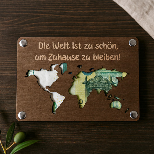 Holzkarte für geldgeschenke - holzkarte, |