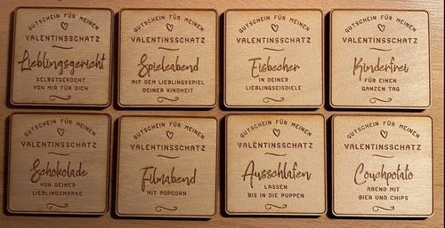 Gutscheine aus holz - 8, zum