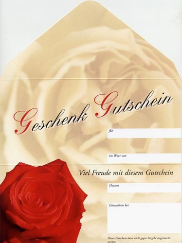 Gutscheinkarten motiv rose - motiv,